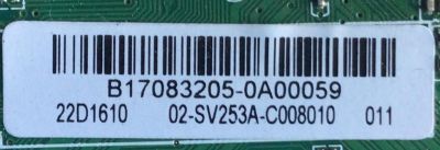 MAIN FUENTE PARA TV INSIGNIA / NUMERO DE PARTE 02-SV253A-C008010 / TP.MS3553.PA582 / 3MS553F0ATA / B17083205-0A00059 / DISPLAY ST2151B01-1 / NS-22D420NA18 - Imagen 3